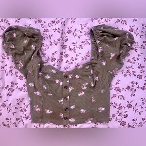 cute green corset like top!